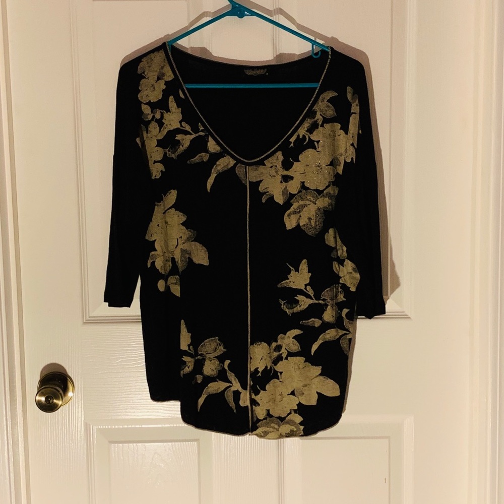 Long Sleeve Tee With Floral Print